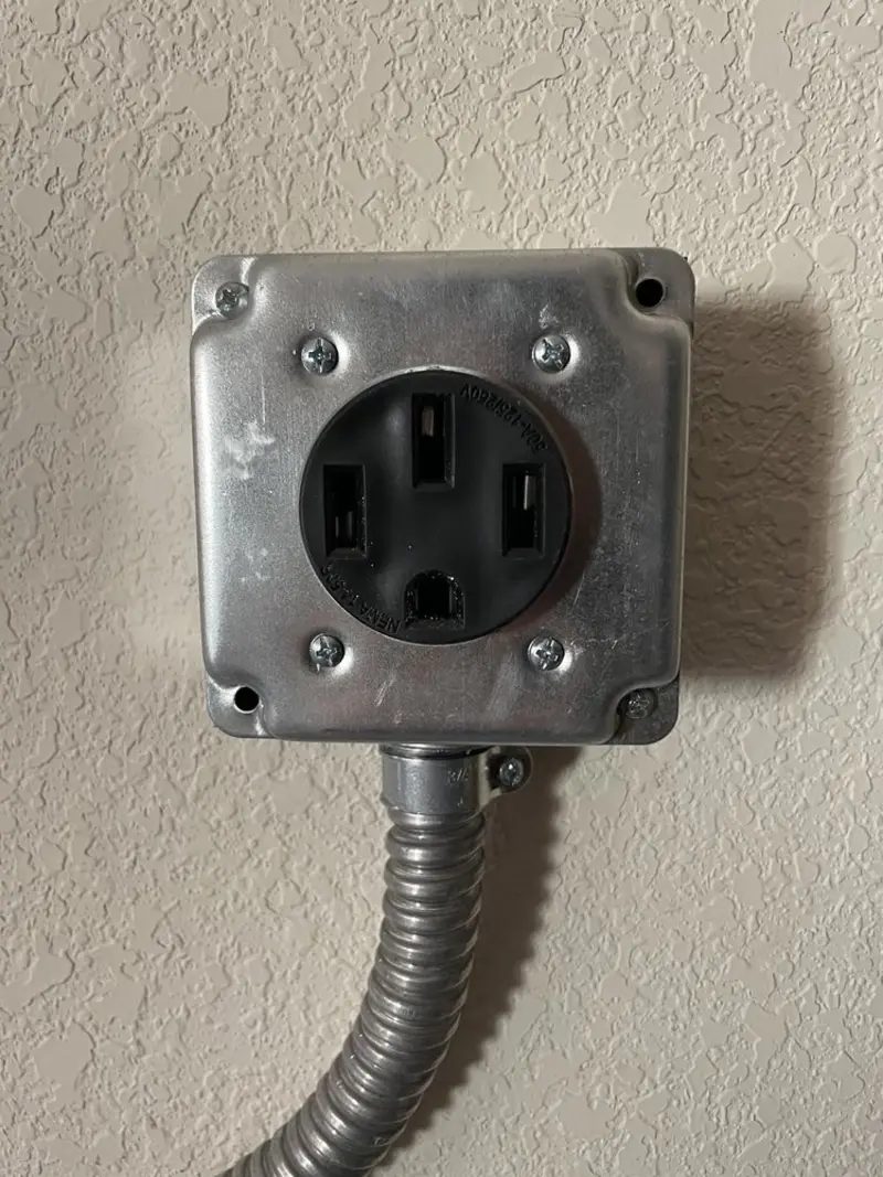 NEMA 14-50 outlet installed for Smart Home Electrical in Annetta